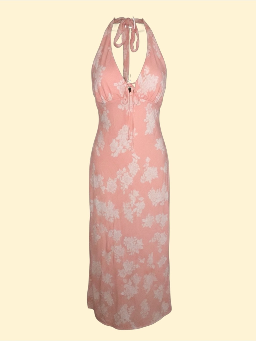 Wild Fable Coral Floral Halter Maxi Dress